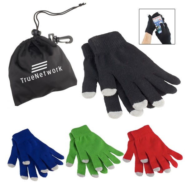 EH2950 Touch Screen Gloves In Pouch With Custom...